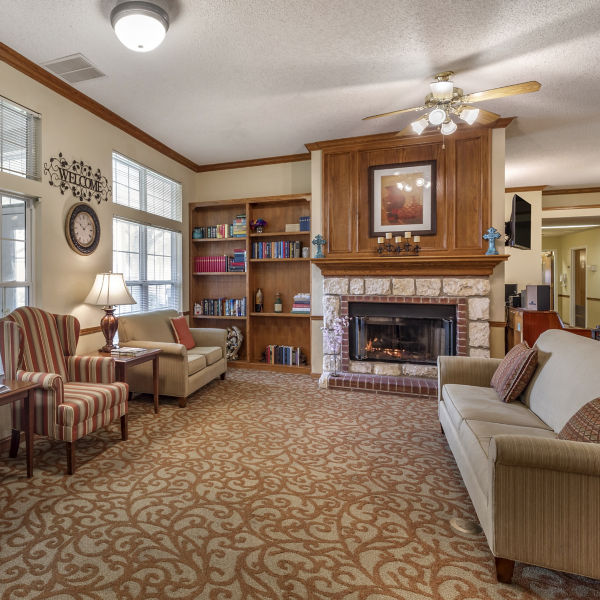 Brookdale Corsicana Community Living Room