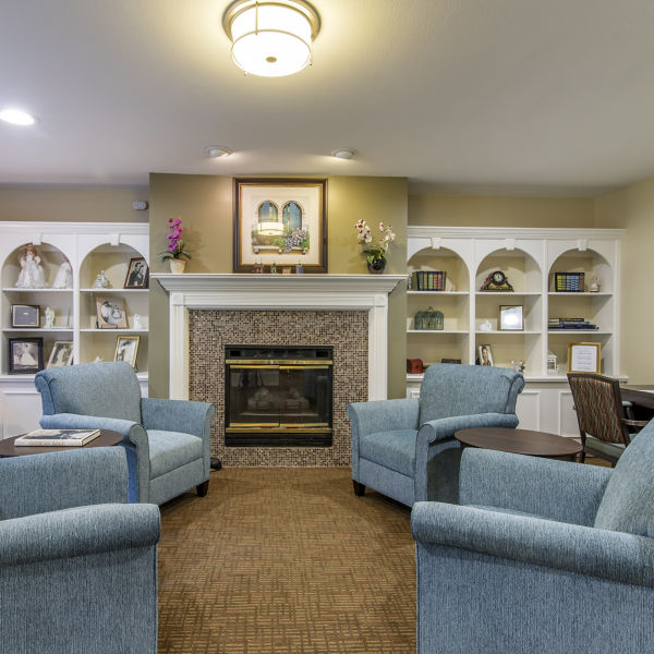 Brookdale Crown Point Community Living Room