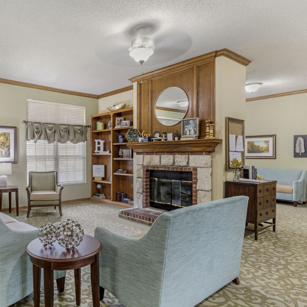 Brookdale Lewisville Community Living Room