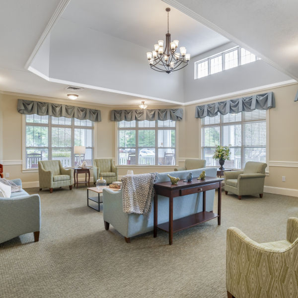 Brookdale Monroe Square Al Community Living Room