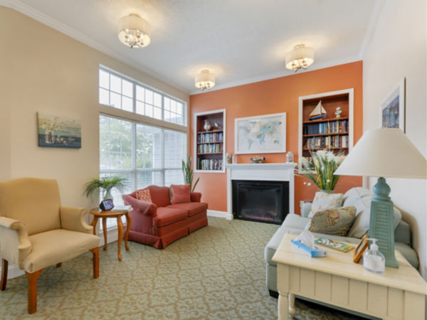 Brookdale Morehead City Community Living Room
