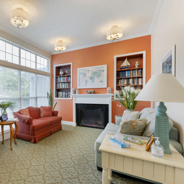 Brookdale Morehead City Community Living Room