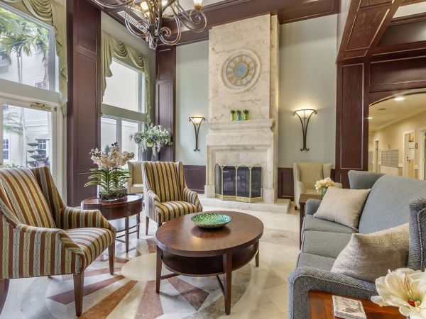 Brookdale North Naples Community Living Room
