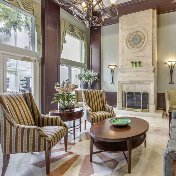 Brookdale North Naples Community Living Room