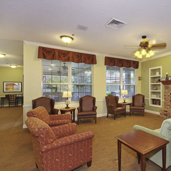 Brookdale Ormond Beach West Community Living Room