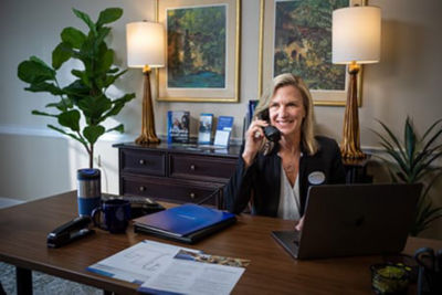 Executive Director talking on phone