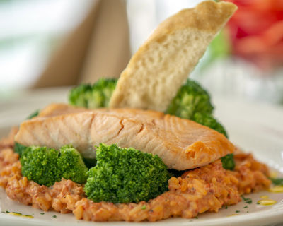 salmon and rice dinner